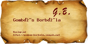 Gombás Borbála névjegykártya